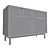 Elegant Belgrave Sideboard in Dark Stained Oak 3D model small image 3