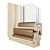 Elegant Wooden Window Exhibit 3D model small image 1