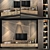 Modern TV Wall Set 140 3D model small image 1