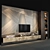 Modern TV Wall Set 140 3D model small image 2