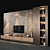 Modern TV Wall Set 140 3D model small image 3