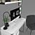 Amalia Brooklyn Workplace Set 3D model small image 3