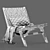Havana Wicker Armless Chair - Elegant and Versatile 3D model small image 5