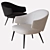 Modern Charlotte Armchair: BoConcept 3D model small image 2