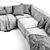 Elise 2 Corner Sofa: Stylish and Comfortable 3D model small image 5