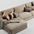 Elegant Noelle Corner Sofa: Luxurious Comfort for Your Living Room 3D model small image 2