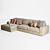 Elegant Noelle Corner Sofa: Luxurious Comfort for Your Living Room 3D model small image 4