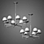 Macaron C Chandelier: Elegant Lighting Solution 3D model small image 2