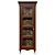 Solid Wood Wardrobe with Glass Doors 3D model small image 1