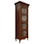 Solid Wood Wardrobe with Glass Doors 3D model small image 2