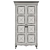 Classic Wood Wardrobe 1200mm 3D model small image 5