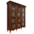 Solid Wood Wardrobe with Glass and Metal Accents 3D model small image 2