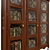 Solid Wood Wardrobe with Glass and Metal Accents 3D model small image 3