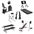 Premium Gym Equipment: V-Ray Render 3D model small image 1