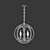 Elegant Kilian Chandelier 3D model small image 1