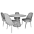 Modern Upholstered Dining Set 3D model small image 5