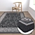 Premium Rug Set: Versatile Textured Carpets 3D model small image 5