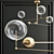 Sleek Brass Pendant with Globe Design 3D model small image 1