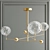 Sleek Brass Pendant with Globe Design 3D model small image 2