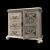 Relaxed Vintage Media Chest with Elegant Scrollwork 3D model small image 1