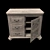 Relaxed Vintage Media Chest with Elegant Scrollwork 3D model small image 2