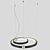 Galaxy Bronze Pendant Chandelier 3D model small image 1