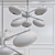 Mushroom Bliss 6-Light Chandelier 3D model small image 2