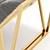 Luxxu Prisma Ottoman | Brass & Velvet Luxury Bench 3D model small image 3