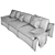 Luxury BUGATTI Chiron Sofa: Exquisite Design for Unparalleled Comfort 3D model small image 3