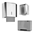 Sleek Bathroom Collection: Holder, Brush, Bin 3D model small image 3