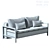 Modern Kingblood Sofa: 194x93x86cm 3D model small image 3