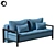 Modern Kingblood Sofa: 194x93x86cm 3D model small image 4