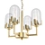 Elegant Antique Brass Bistro Chandelier 3D model small image 1