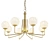 Antique Brass Ray Chandelier 3D model small image 1