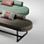 Luxury Leather Bench: Elegant & Durable 3D model small image 4