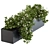 Sleek White Flower Planter 3D model small image 3