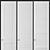 Customizable Ikea PAX Corner Wardrobe 3D model small image 2