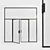 Versatile Glass Partition Door - Customizable Design 3D model small image 1