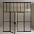 Minimalist Glass Door Partition 3D model small image 2