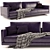 Sleek Modern Poliform Mondrian Sofa 3D model small image 1