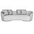 Luxury Moon Sofa - Relax in Style 3D model small image 3