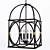 Elegant Circle Lattice Hanging Lantern 3D model small image 2