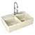 Modern Sink and Luxury Mixer 3D model small image 2