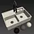 Modern Sink and Luxury Mixer 3D model small image 4