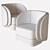 Elegant Ambrose Armchair: Laskasas Dream 3D model small image 3