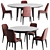Versatile Folding Dining Table 3D model small image 1