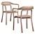 Duet Chair: Timeless Timber Elegance 3D model small image 3