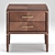 Elegant 2-Drawer Bedside Table in Caramel Oak Finish 3D model small image 2