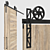 Industrial Barn Mechanism | Rustic Loft Door Hardware 3D model small image 2