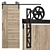 Industrial Barn Mechanism | Rustic Loft Door Hardware 3D model small image 7